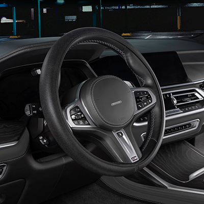 Оплетка SKYWAY FLEX-3 М Черная экокожа (S01109004)