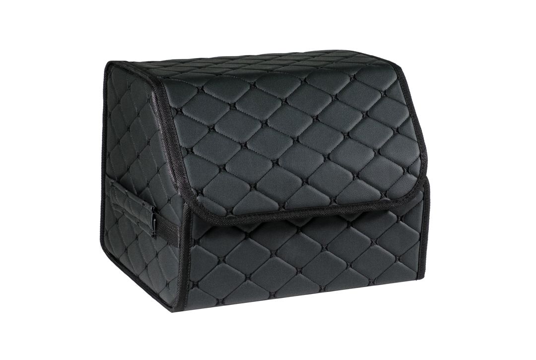 Бокс-органайзер в багажник 33см, оксфорд стеганный, цв. черный